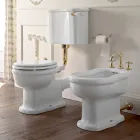 Klasický design White Bidet v bílé keramice Vyrobeno v Itálii - Paulina Viadurini