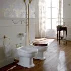 Klasický design White Bidet v bílé keramice Vyrobeno v Itálii - Paulina Viadurini