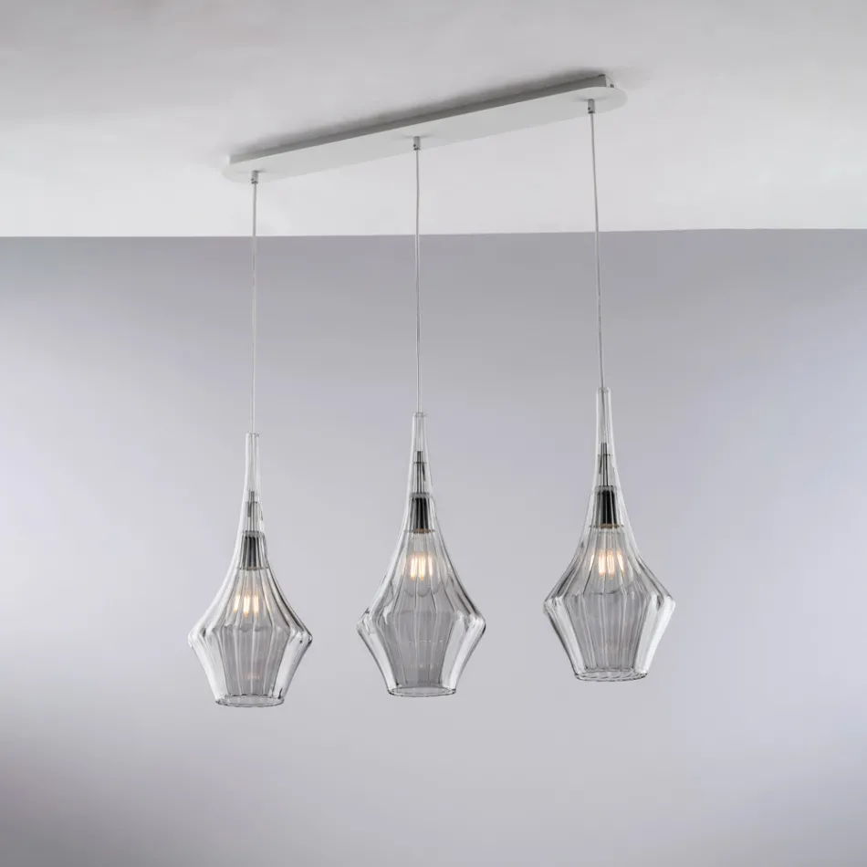 Železná lišta s pyrexovým sklem vyrobená v Itálii pro interiérové dekorace - Olimpo Viadurini