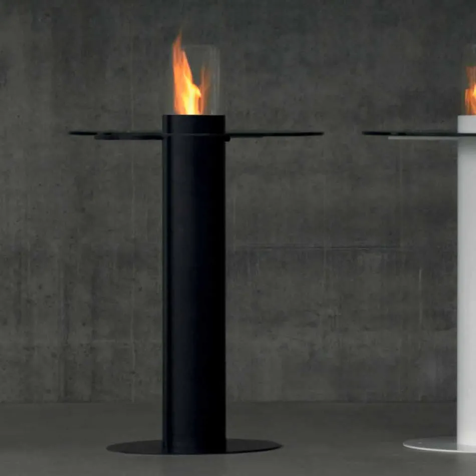 Biocamino venkovní bioetanolu se skleněnou deskou Dean-tab Viadurini