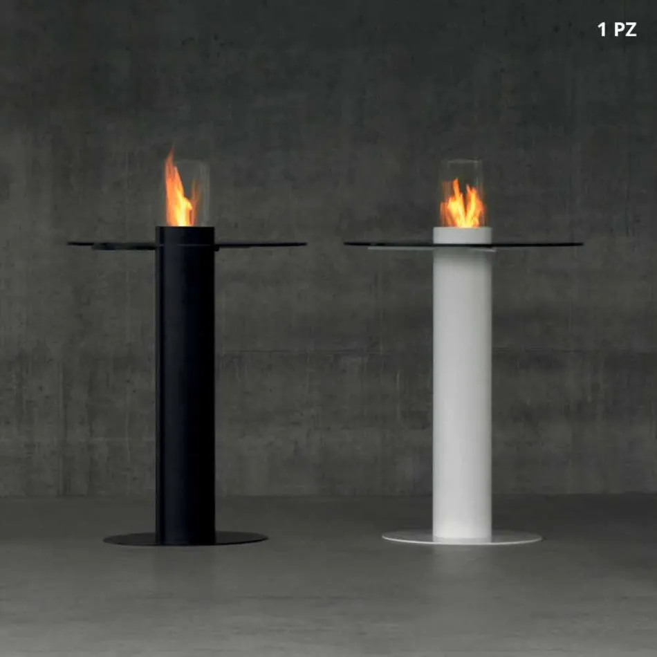 Biocamino venkovní bioetanolu se skleněnou deskou Dean-tab Viadurini