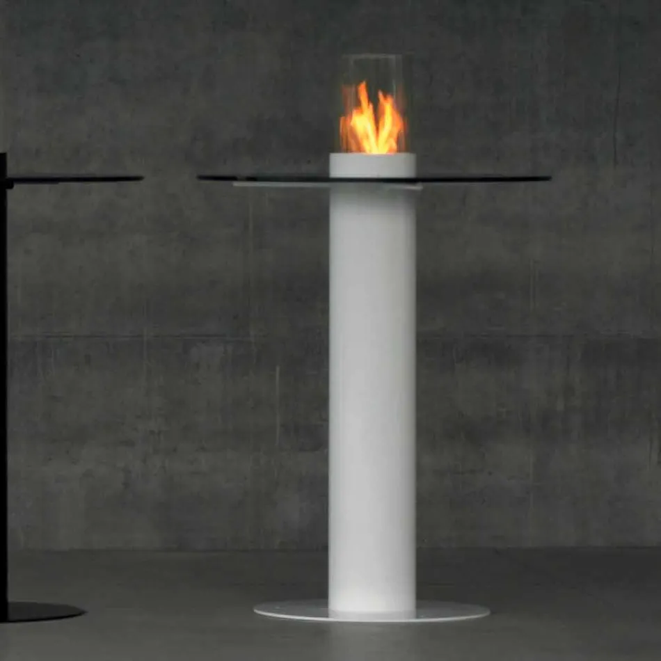 Biocamino venkovní bioetanolu se skleněnou deskou Dean-tab Viadurini