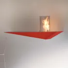 Nástěnný biokrb v moderní barvě z lakované oceli a skla - Malcolm Viadurini