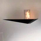 Nástěnný biokrb v moderní barvě z lakované oceli a skla - Malcolm Viadurini