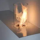 Nástěnný biokrb v moderní barvě z lakované oceli a skla - Malcolm Viadurini