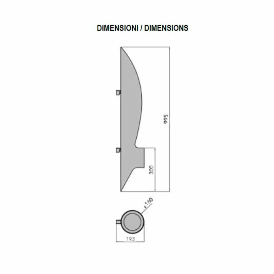 Nástěnný biokrb trubkového a moderního designu v černé oceli - Jackson Viadurini