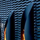 Nástěnný biokrb trubkového a moderního designu v černé oceli - Jackson Viadurini
