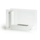 Podlahový biokrb s oboustrannou konstrukcí ze skla a kovu - Planeto Viadurini