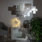 Podlahový bio krb z bílého lakovaného kovu a tvrzeného skla - Pelide Viadurini