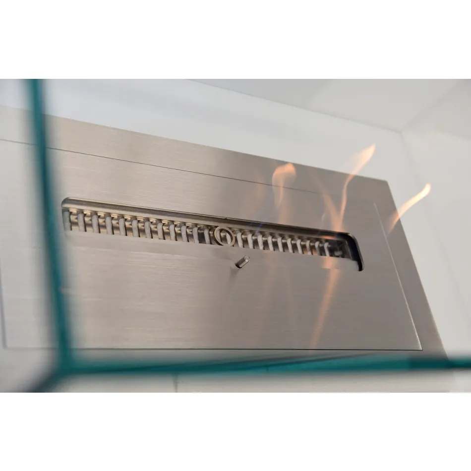 Moderní designový podlahový biokrb ze skla a oceli nebo Corten - Bradley Viadurini