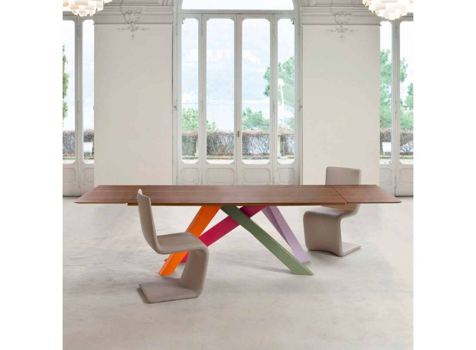 Bonaldo Velký stůl rozkládací dřevěný stůl vyrobený v Itálii