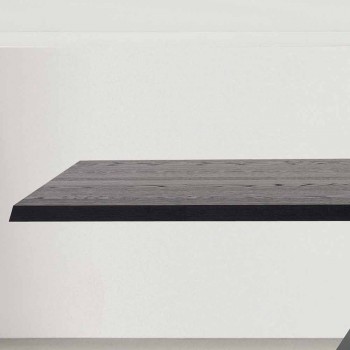 Bonaldo Big Table z masivního antracitového šedého dřeva vyrobeného v Itálii