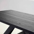 Bonaldo Big Table z masivního antracitového šedého dřeva vyrobeného v Itálii Viadurini