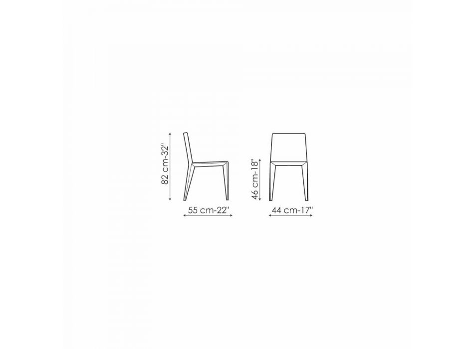 Bonaldo Filly čalouněné designové židle v bílé kůži vyrobené v Itálii