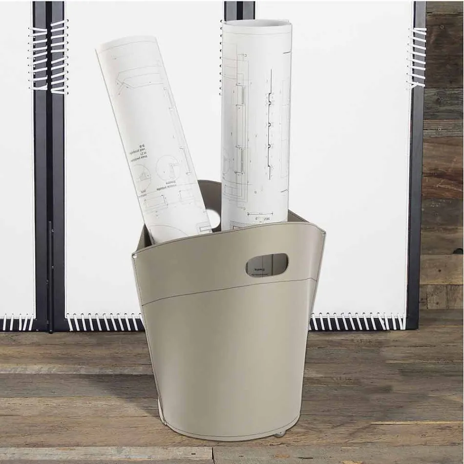 Taška na kulatiny z kůže Spinoza 100% Vyrobeno v Itálii Viadurini