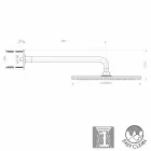 Bossini Dream elegantní chromová sprchová hlavice s jedním ramena ostřikovače Viadurini