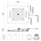 Moderní sprchová hlavice Bossini Dream v chromovém provedení s LED světly a čtyřmi funkcemi Viadurini