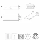 Bossini Manhattan sprchová hlavice z nerezové oceli s dvěma tryskami Viadurini