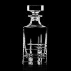 Láhev a sklenice na luxusní whisky v ekologickém křišťálu 6 kusů - arytmie Viadurini