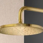 Sprchové rameno s kulatou sprchovou hlavicí proti vodnímu kameni z oceli AISI 316L - Artigli Viadurini