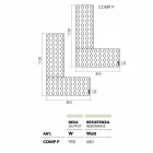 Cihla chladič hydraulického lego vyrobený v Itálii Scirocco H Viadurini