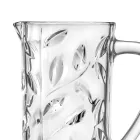 Ekologický křišťálový džbán s listovou dekorací ve 2 kusech - Magnolio Viadurini