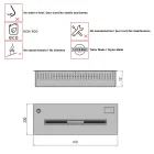 Hořák lineární elektronické bioetanol výkon 3,6kW Aron 60 Viadurini
