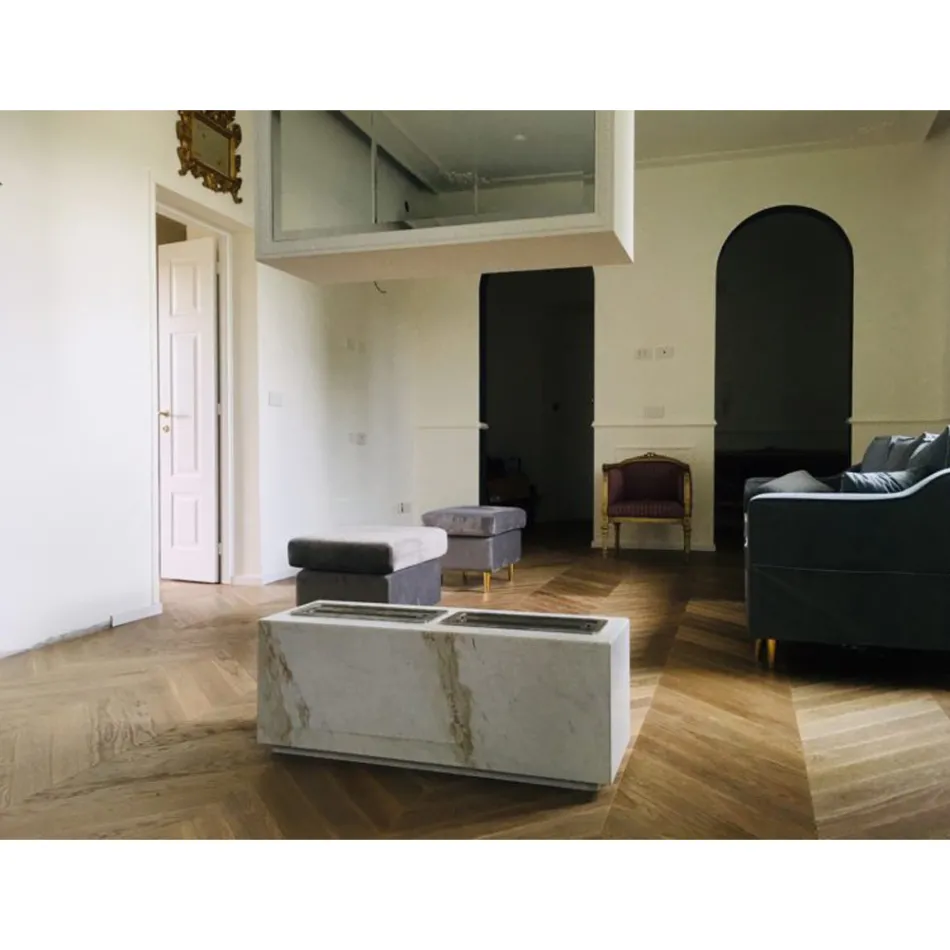 Obdélníkový vestavěný hořák na bioetanol 2 l Viadurini