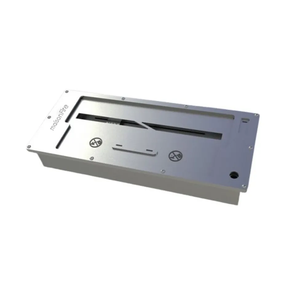 Obdélníkový vestavěný hořák na bioetanol 2 l Viadurini