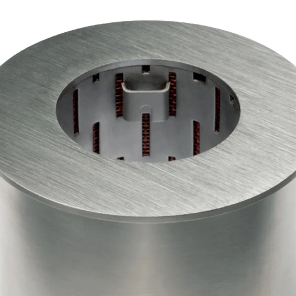 Kruhový hořák ze saténové oceli pro krb s bioethanolem - Griff12 Viadurini