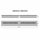 Lineární ruční hořák z nerezové oceli pro krb na bioethanol - Brandon Viadurini