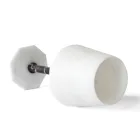 Sklenice na víno ze saténově bílého carrarského mramoru a červeného Levanto - Caglio Viadurini