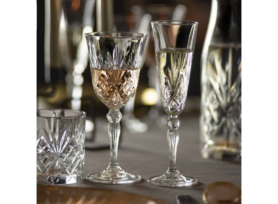 Ekologická křišťálová sklenice na šampaňské na šampaňské 12 kusů - Cantabile Viadurini