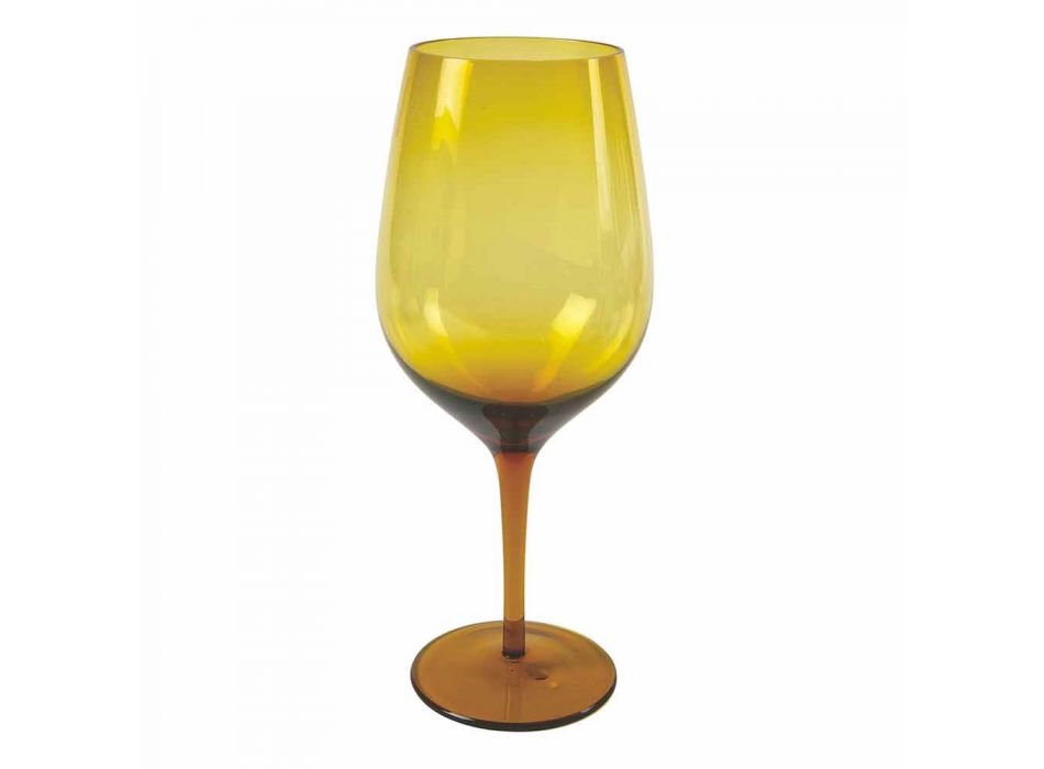 Sklenice na víno bílé nebo červené barvy ve skle 3 varianty 12 kusů - Aperi Viadurini
