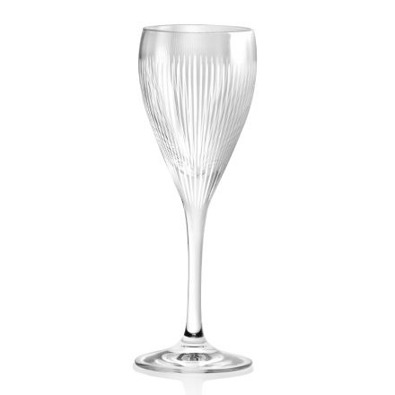 Sklenice na víno s efektem Eco Crystal Striated, luxusní řada 12 ks - Davio Viadurini
