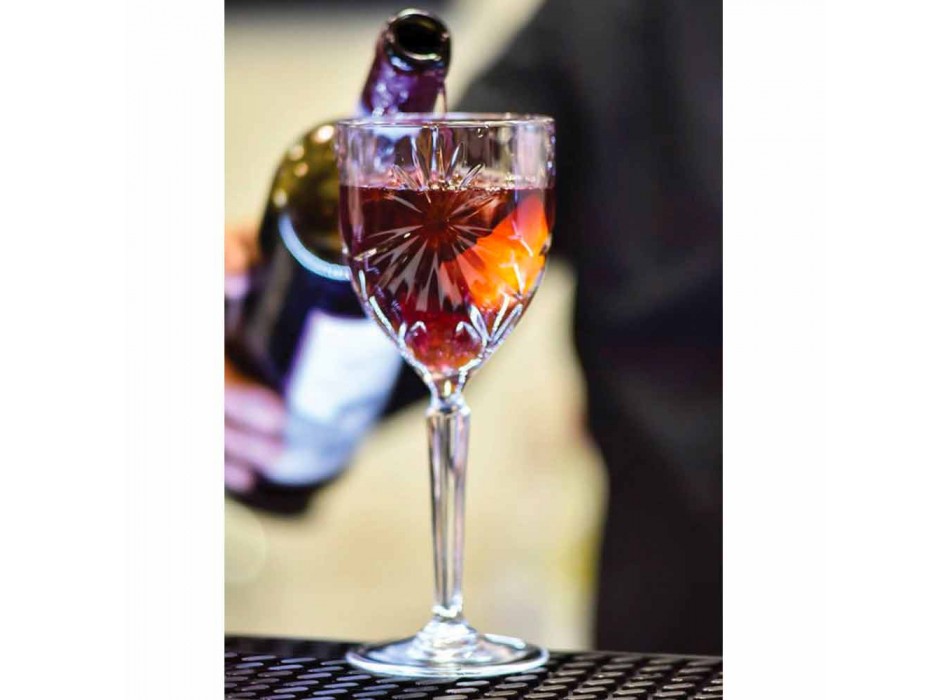 12 kusů ekologických křišťálových sklenic na víno nebo na vodu - Daniele