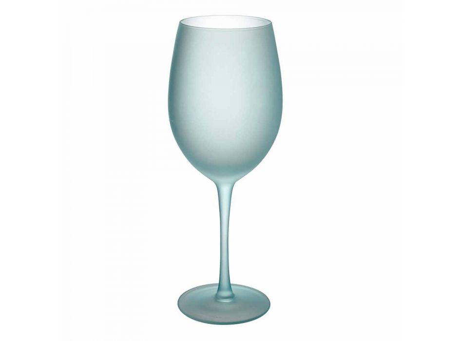 Barevné sklenice na víno v matné sklenici s ledovým efektem, 12 kusů - podzim