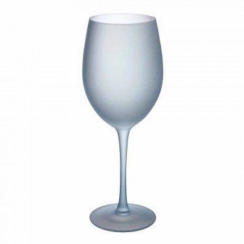 Barevné sklenice na víno v matné sklenici s ledovým efektem, 12 kusů - podzim