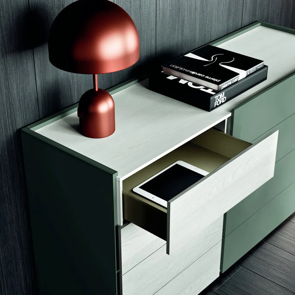 Kompletní pokoj se 4 prvky moderního designu vyrobenými v Itálii - Mallorca Viadurini