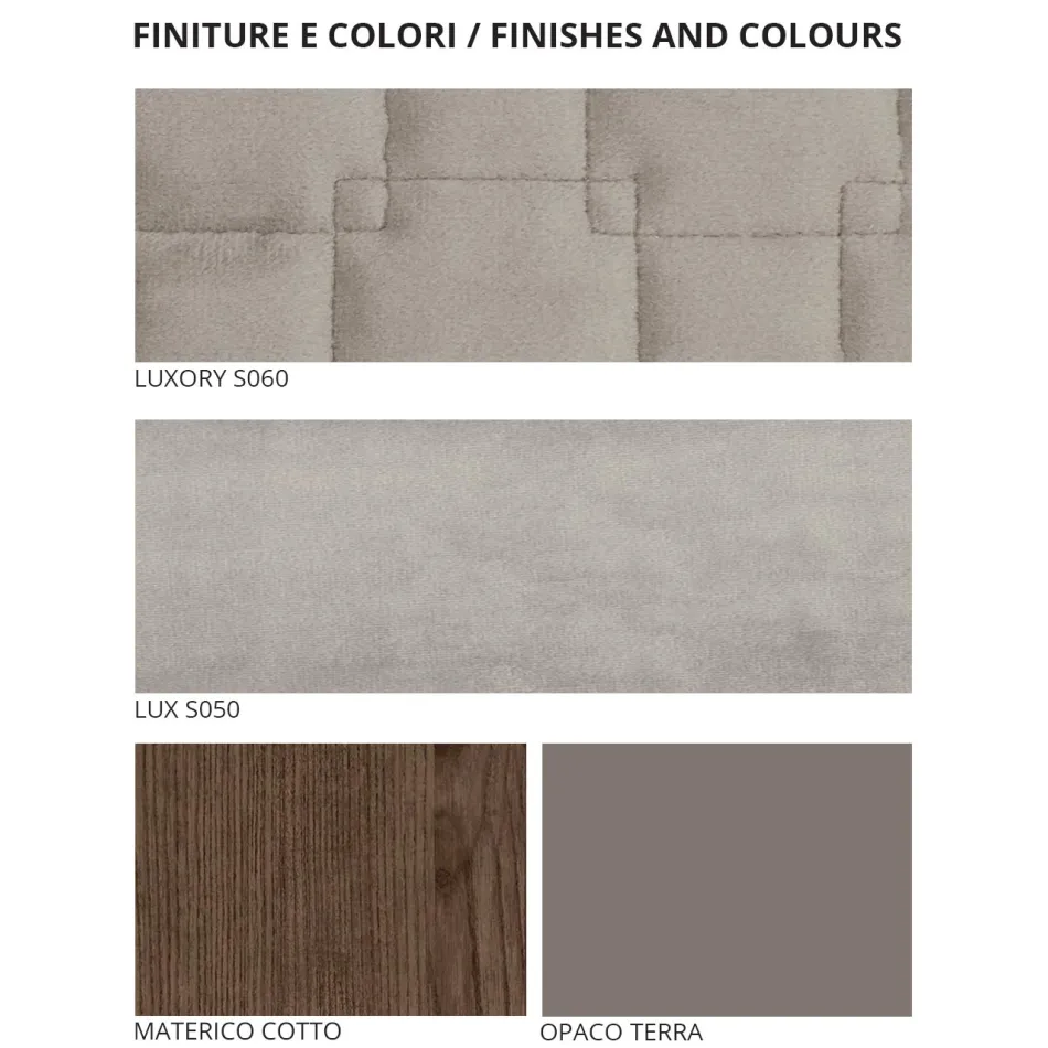 Ložnice se 4 prvky moderního designu vyrobena v Itálii - elektrická Viadurini