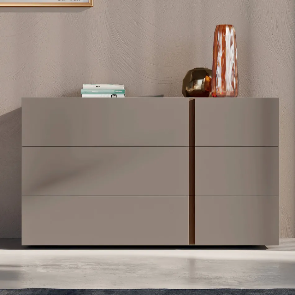 Ložnice se 4 prvky v moderním stylu Made in Italy Vysoká kvalita - Minorco Viadurini