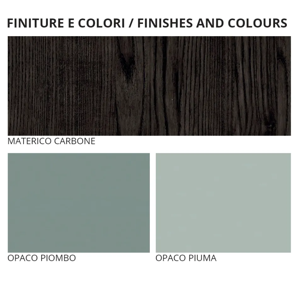 Nábytek do ložnice se 7 prvky vyrobený v Itálii - Ruby Viadurini