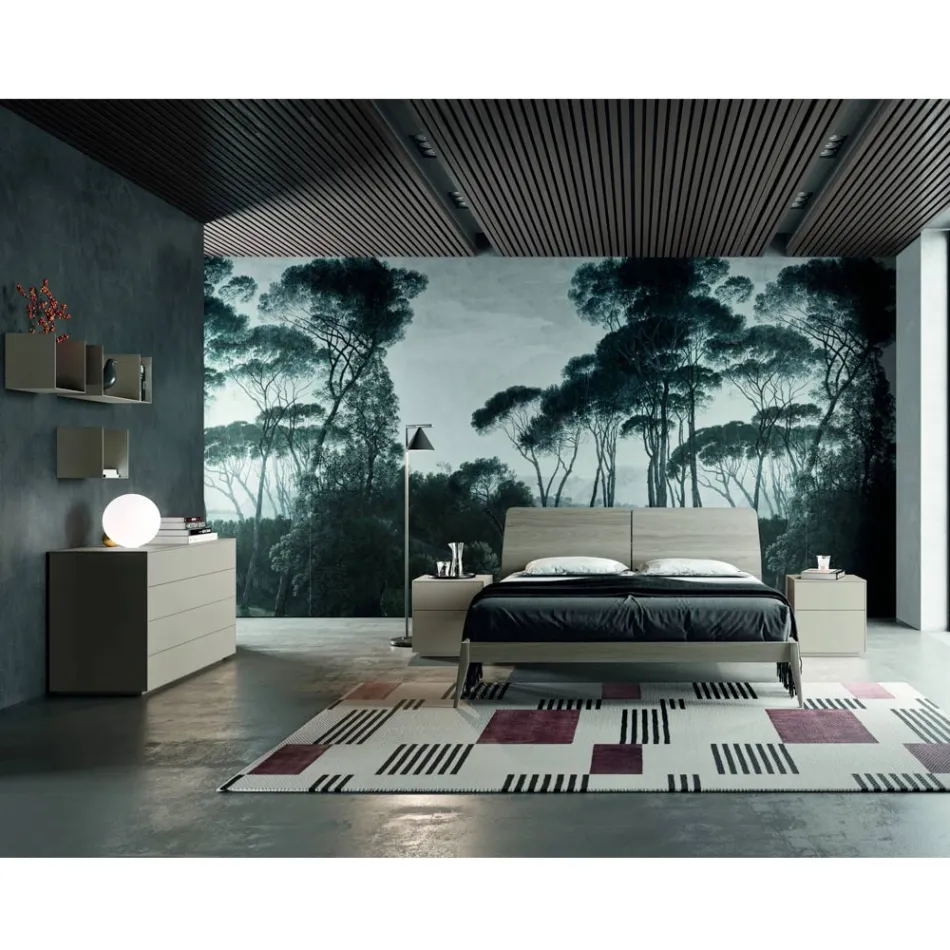 Kompletní ložnice se 4 vysoce kvalitními prvky vyrobenými v Itálii - Odema Viadurini