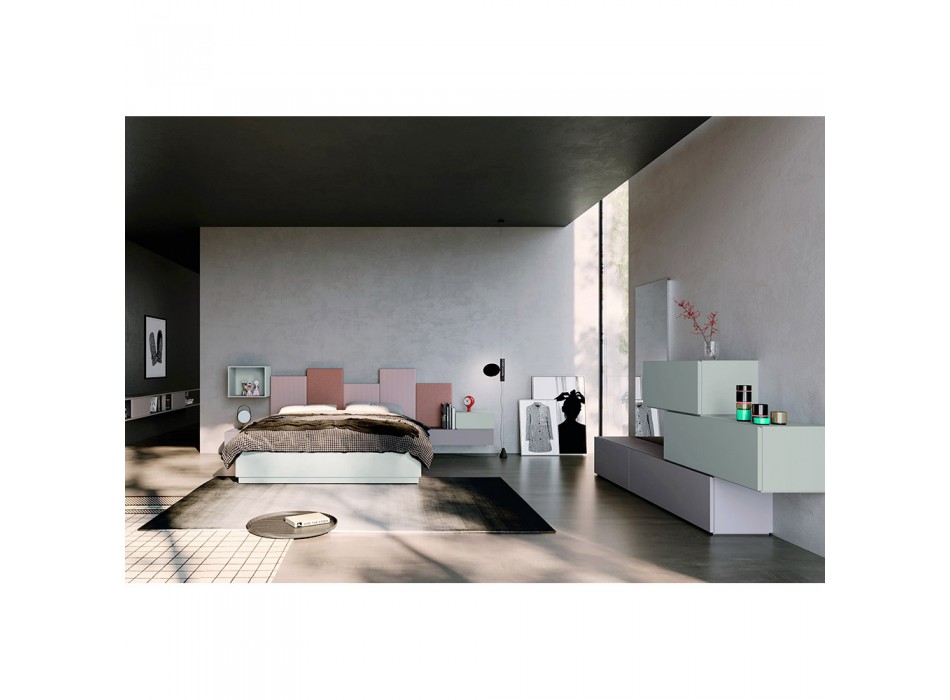 Kompletní ložnice s 5 prvky vyrobena v Itálii Vysoká kvalita - křemen Viadurini