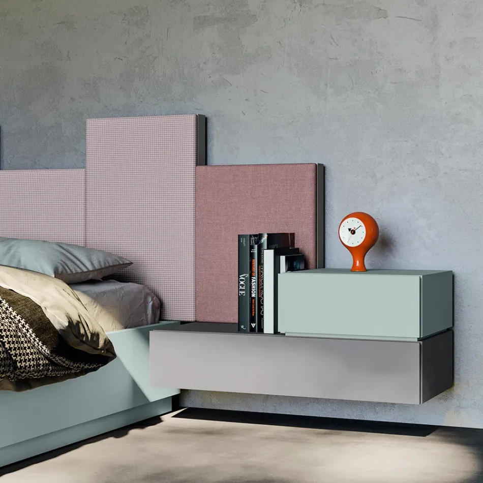 Kompletní ložnice s 5 prvky vyrobena v Itálii Vysoká kvalita - křemen Viadurini