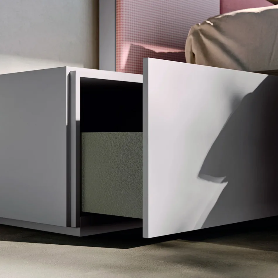 Kompletní ložnice s 5 prvky vyrobena v Itálii Vysoká kvalita - křemen Viadurini