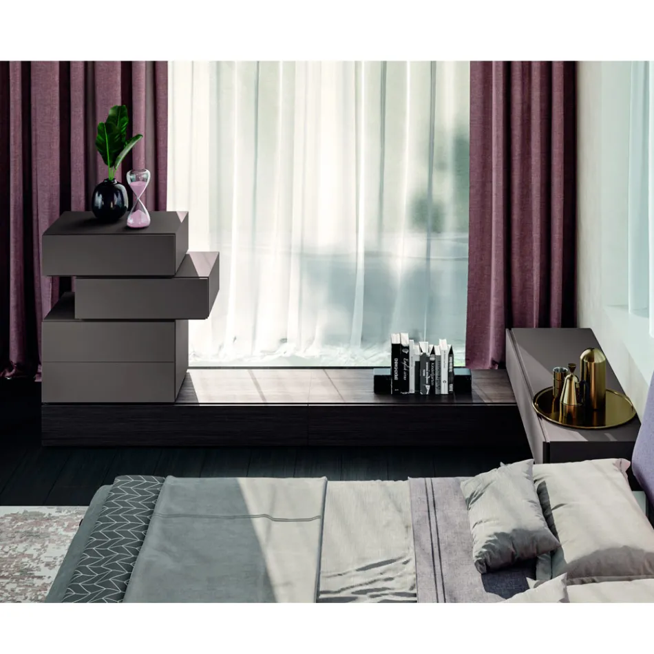 Kompletní 6prvková luxusní ložnice vyrobená v Itálii - Adige Viadurini