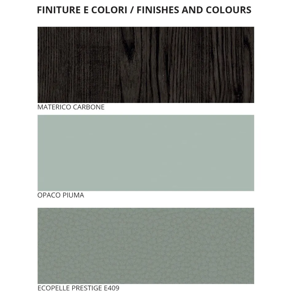 Dvoulůžkový pokoj s 5 prvky v moderním stylu vyrobený v Itálii - Octavia Viadurini