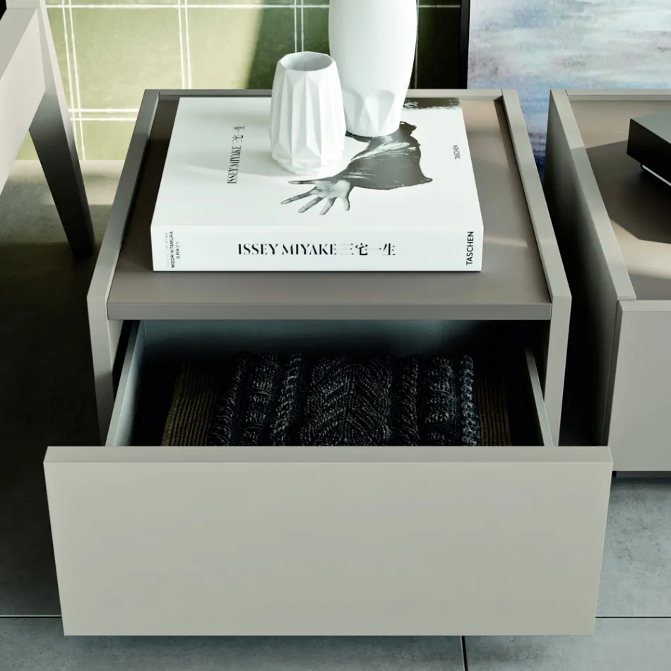 Moderní 5prvková ložnice v moderním stylu vyrobená v Itálii - Melodia Viadurini