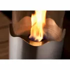 Ohniště Bioetanol z nerezové oceli a skla stůl Leon, made in Italy Viadurini